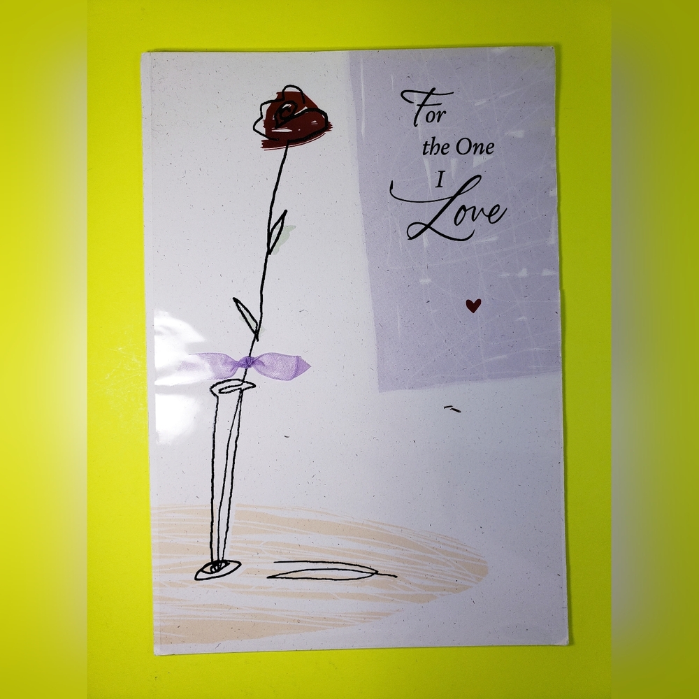 VINTAGE HALLMARK CARD - FOR THE ONE I LOVE CARD